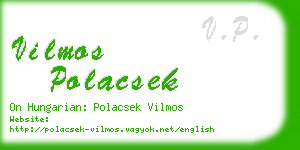 vilmos polacsek business card